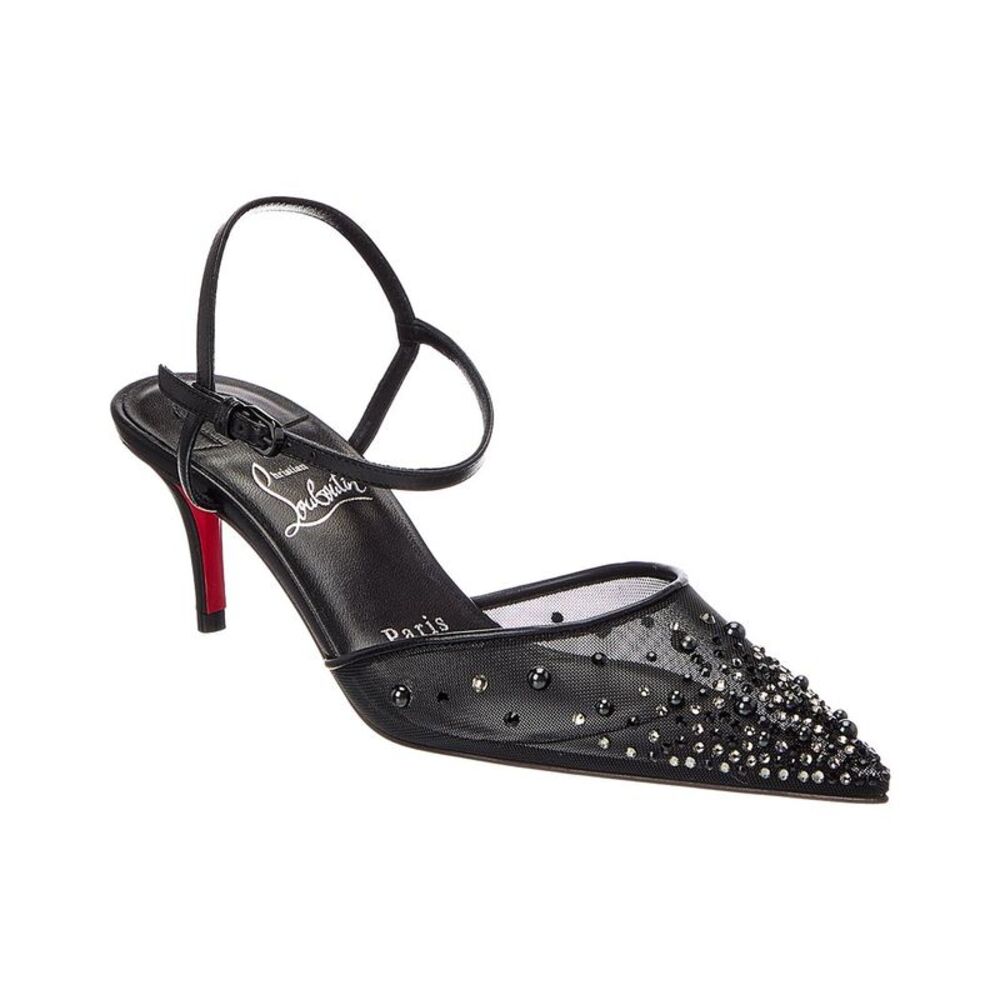 Christian Louboutin Logo Leather Pump, Black